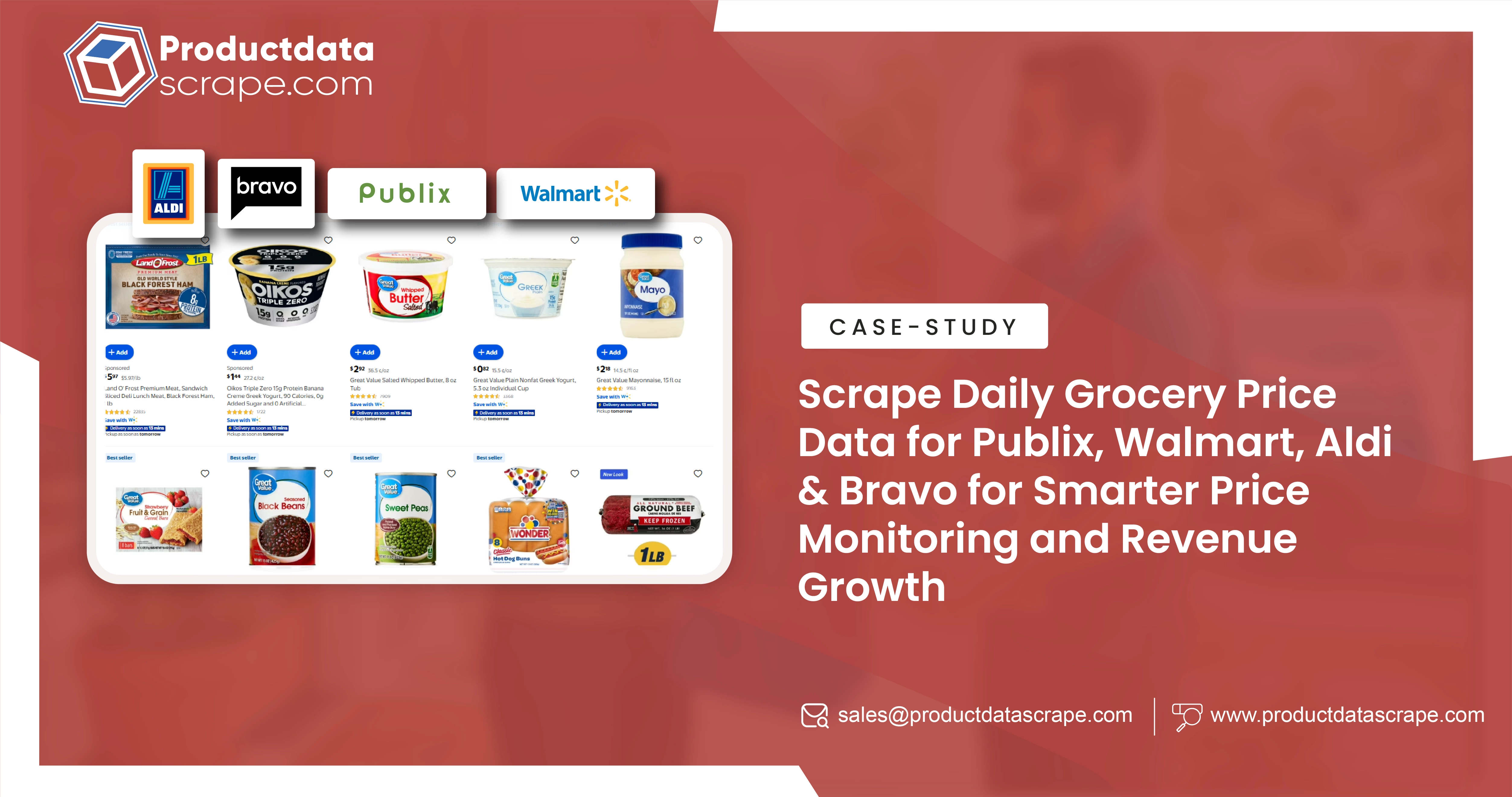 Scrape Daily Grocery Price Data for Publix, Walmart, Aldi & Bravo for Smarter Price Monitoring and Revenue Growth